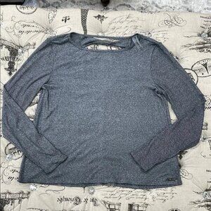 Betsey Johnson Gray Long Sleeve Crew Neck Sweater